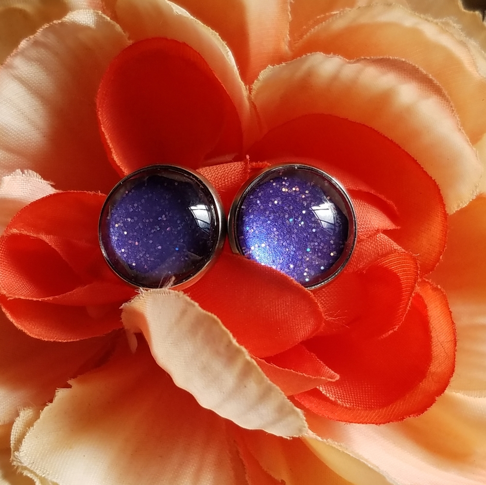 Glitter Studs - Handmade - Color Street Juneau the Drill